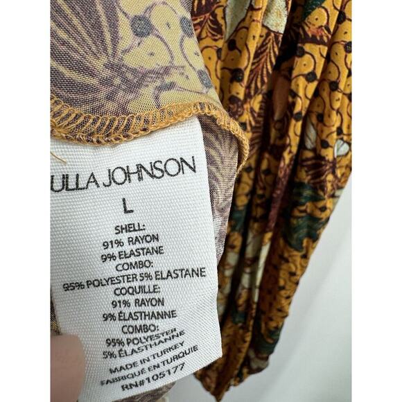 NWOT Ulla Johnson Noemi Cold Shoulder Long Sleeve Maxi Dress Size L B177 - Picture 7 of 7